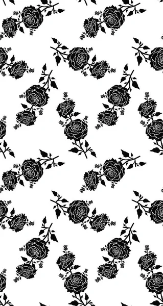 Répétition Des Roses Design Graphique Pour Tissu — Image vectorielle