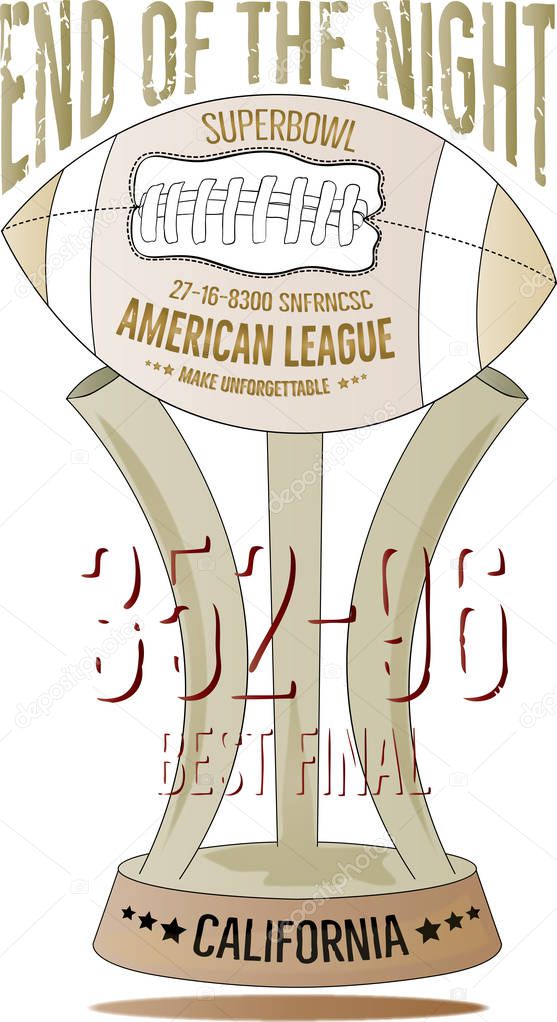 Illustration vector handmade drawing american football