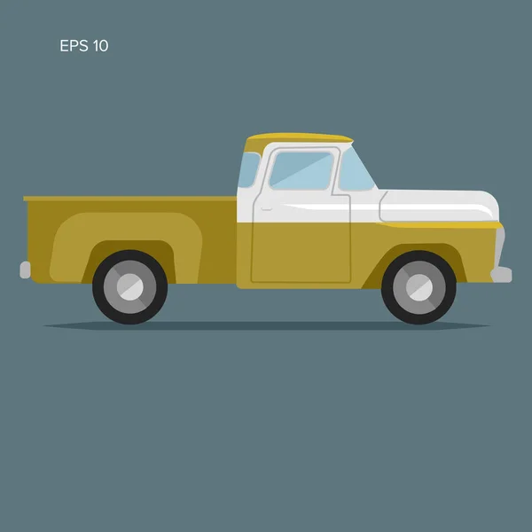 Alte Retro Pickup Vektor Illustration. Oldtimer-Transporter — Stockvektor