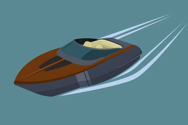 Speedboat isolerad vektor illustration. Lyx och dyr båt. — Stock vektor