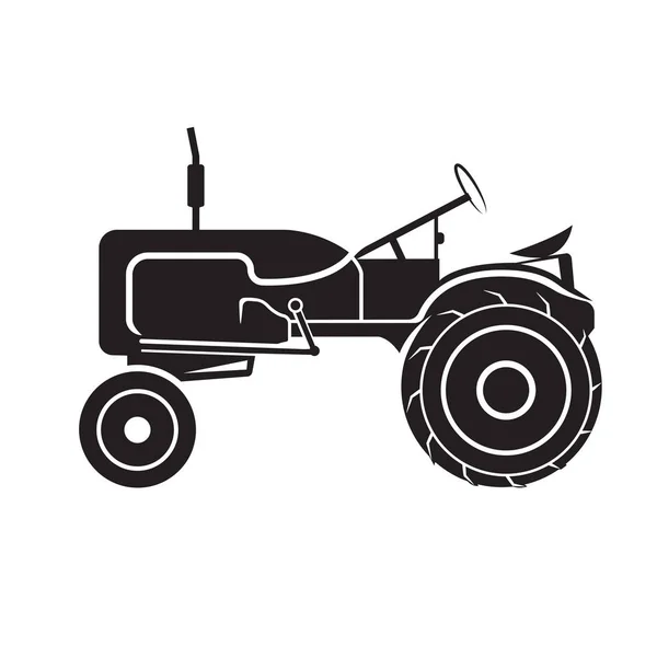 Vintage Amerikan traktör vektör çizim. Retro tarım makine simgesi — Stok Vektör