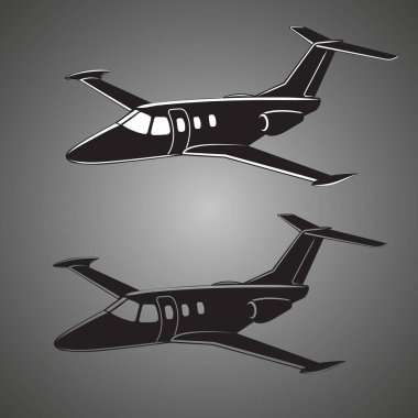 Özel jet vektör simgesi. İş jeti çizimi.