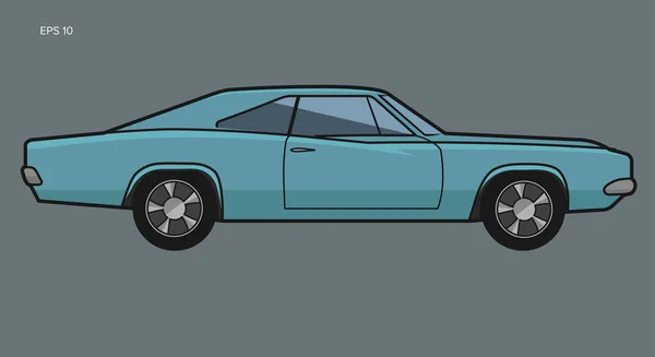 Klassische amerikanische Muscle Car Vektor Illustration — Stockvektor