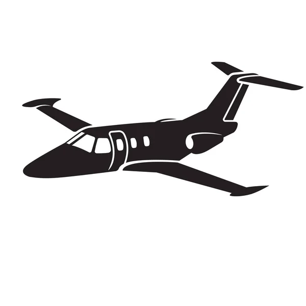 Icona del vettore jet privato. Business jet illustrazione design piatto . — Vettoriale Stock