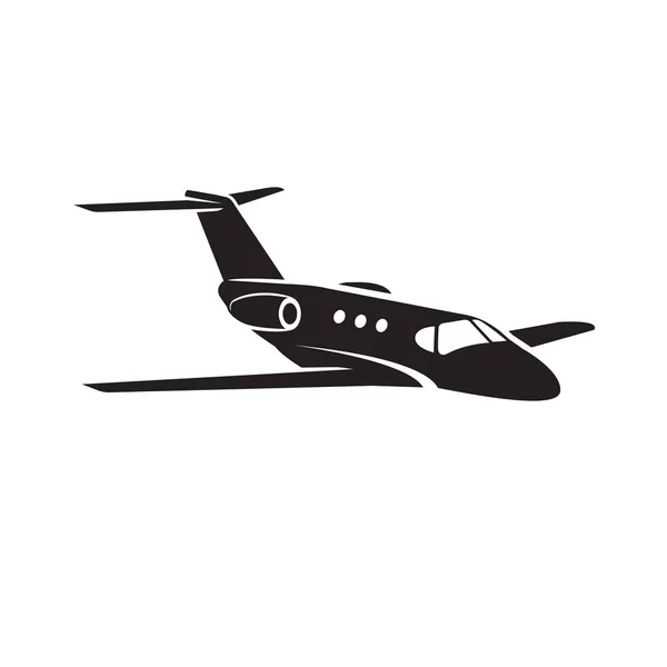 Privatjet-Vektor-Symbol. Business Jet Illustration flaches Design. — Stockvektor