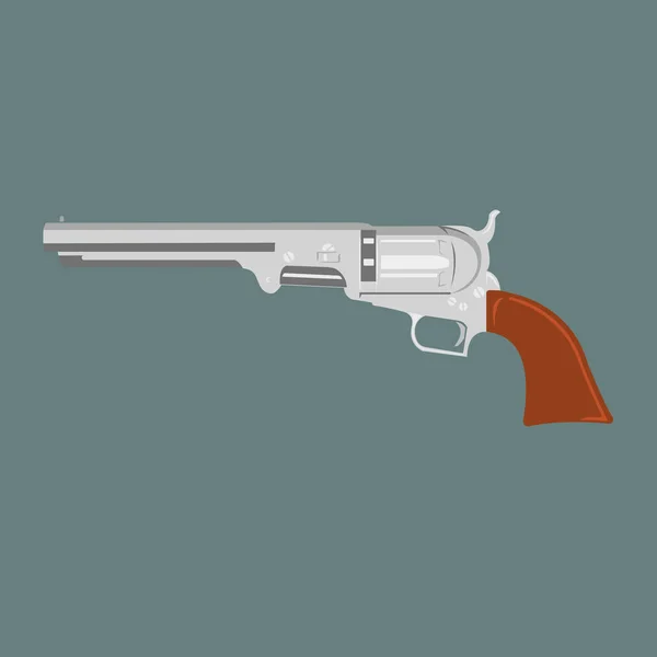 Vintage magnum revolver vector illusatration — Stockvector