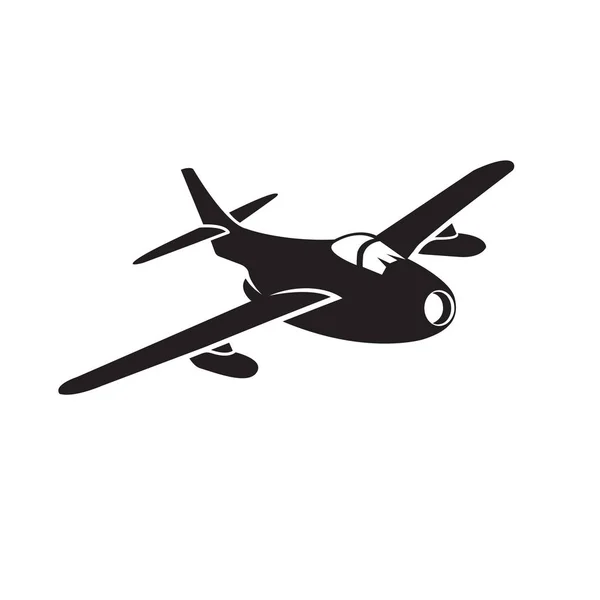 ビンテージのジェット戦闘機のベクトル図です。古い戦闘機. — ストックベクタ