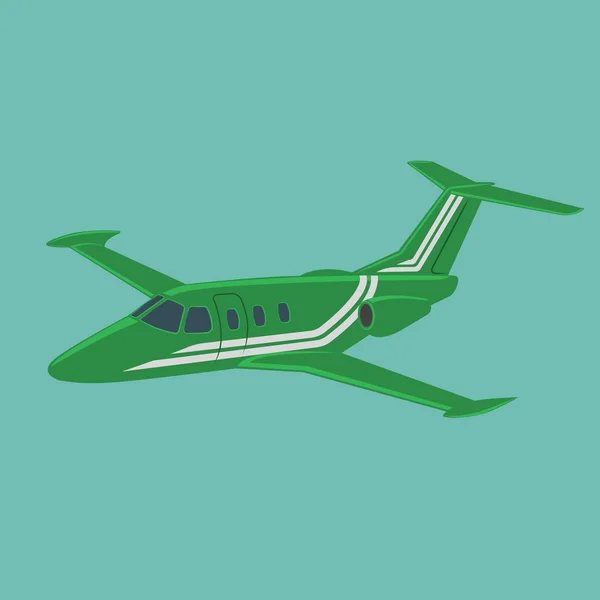 Små Privata Jet Vektor Business Jet Illustration Lyxiga Twin Motor — Stock vektor