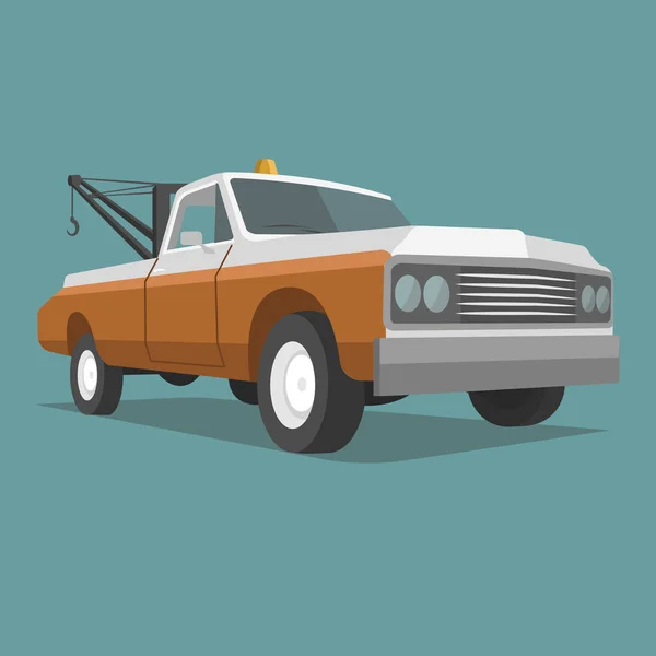 Oude vintage sleepwagen vector illustratie. Retro-bedrijfsvoertuig. — Stockvector