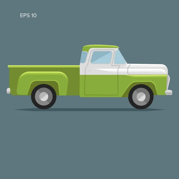 Alte Retro Pickup Vektor Illustration. Oldtimer-Transporter — Stockvektor