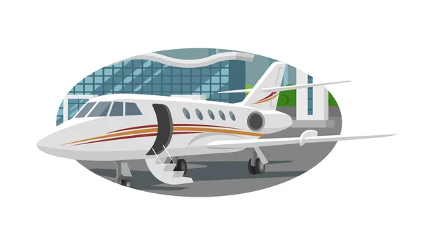 Icône vectorielle jet privé. illustration jet d'affaires — Image vectorielle
