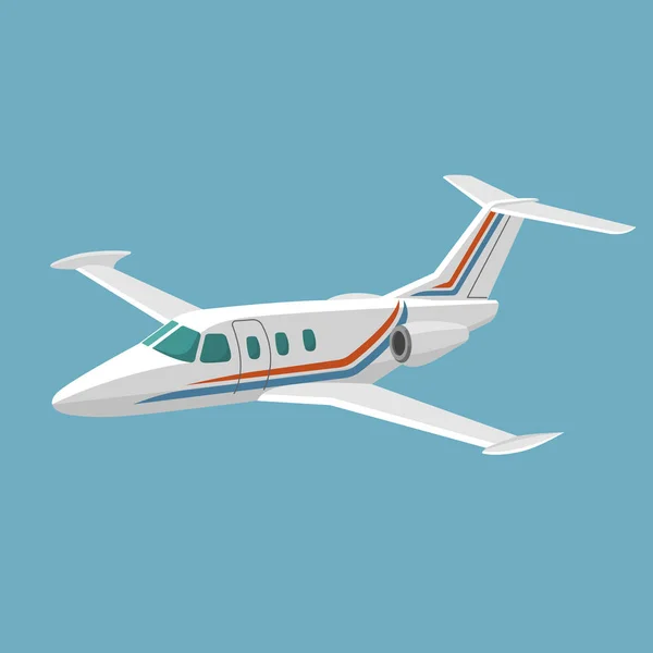 Kleine prive-jet vector. Business jet illustratie. — Stockvector