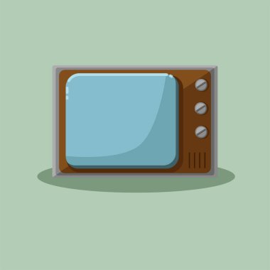 Eski bir televizyon. Retro televizyon yayın aygıtı
