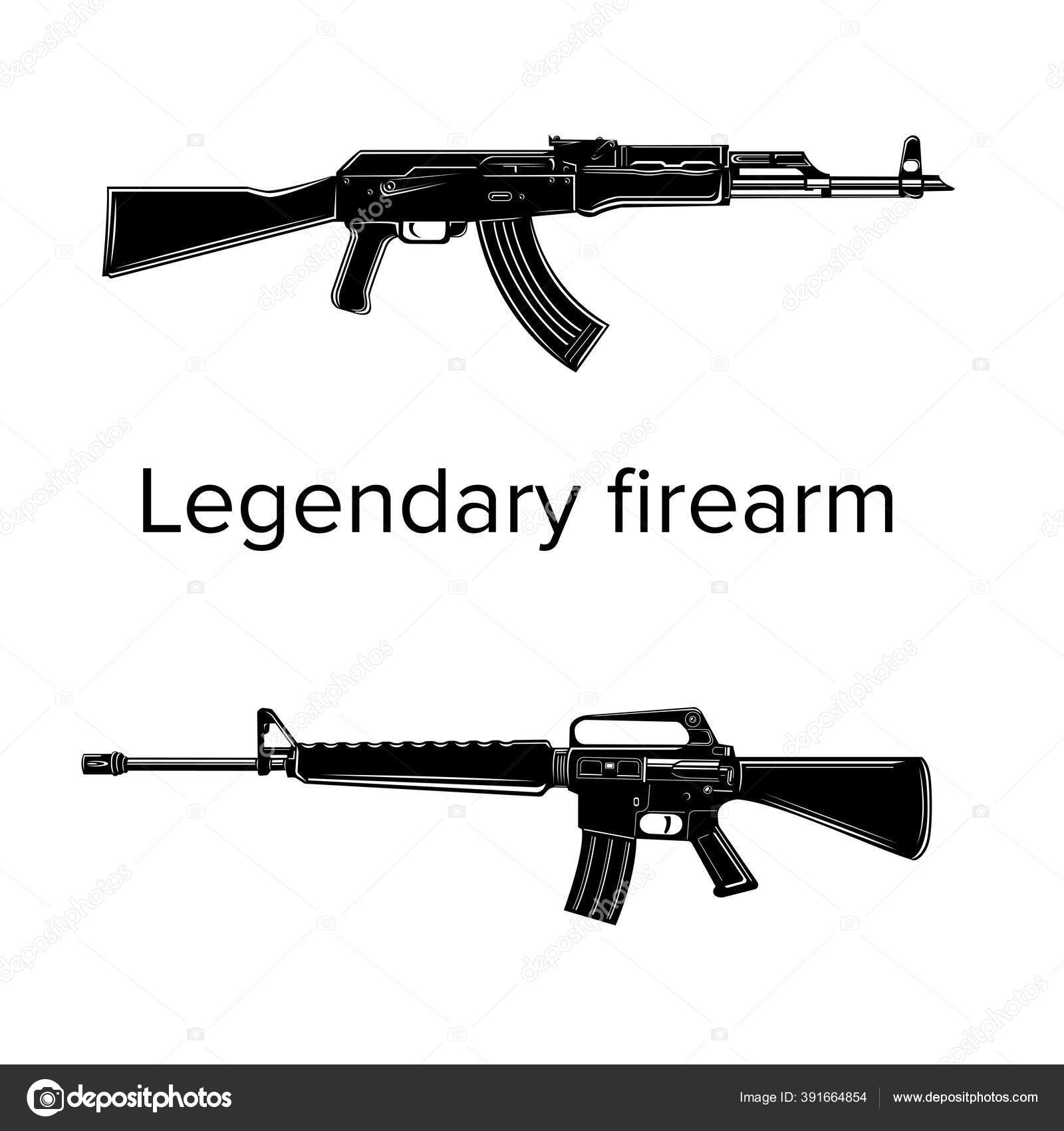 Ar 15 Gun Vector Art Stock Images Depositphotos