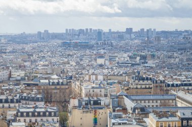 Paris, Fransa 'nın manzaralı çatı manzarası. Paris Skyline