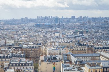 Paris, Fransa 'nın manzaralı çatı manzarası. Paris Skyline