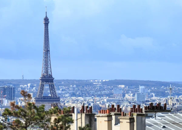 Сценічний Вид Дах Парижа Франція Париж Скайлайн Ейфелевою Вежею — стокове фото