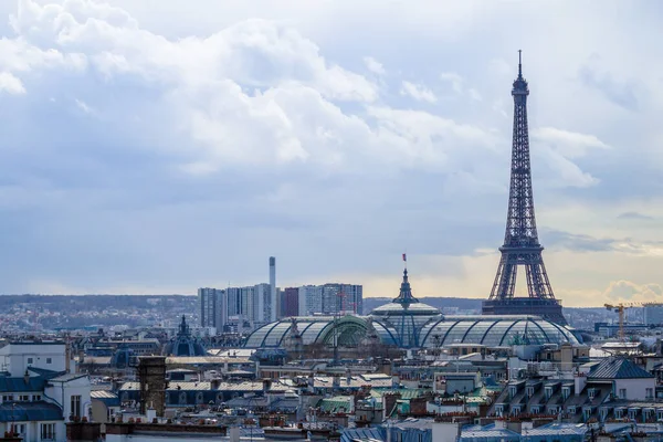 Сценічний Вид Дах Парижа Франція Париж Скайлайн Ейфелевою Вежею — стокове фото