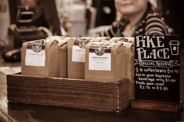 Seattle Eua Maio 2017 Loja Pike Place Starbucks Original Starbucks — Fotografia de Stock