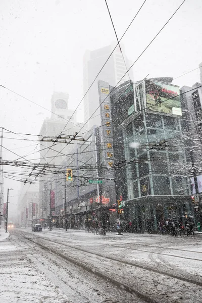 Vancouver Canada Fev 2018 Granville Street Robson Street Downtown Vancouver — Fotografia de Stock