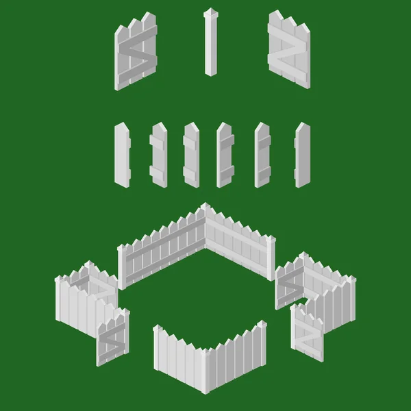 İzometrik 2:1 tahta parmaklık kiti oluşturma.