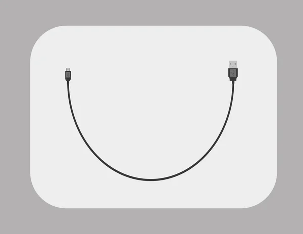 Câble Usb Style Plat — Image vectorielle