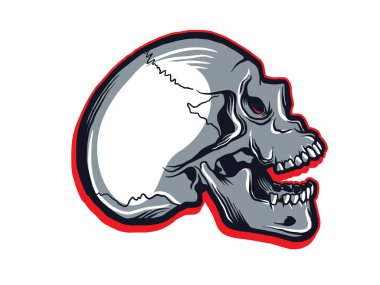 kafatası vektör logo şablonu