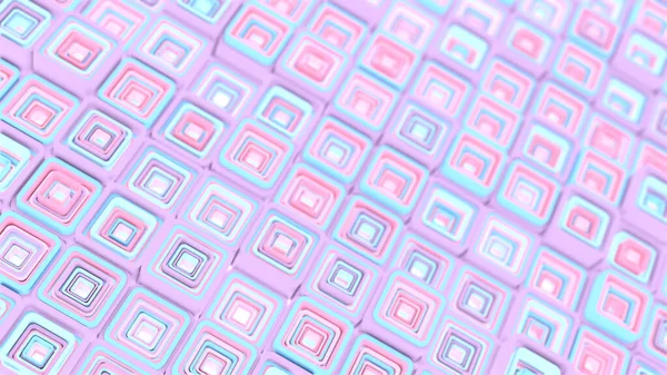 Kunstværk Farverige Geometriske Terninger Figurer Sømløse Billede Terningerne Skaber Hypnotiserende - Stock-foto