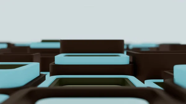 Renkli 3 boyutlu geometrik küplerin 8K sanat eseri. 3D, kusursuz görüntü oluşturur. Küpler büyüleyici bir arka plan oluşturuyor. Canlı renkler ve pürüzsüz animasyon 3 boyutlu sanat