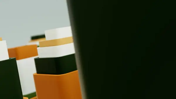 Renkli 3 boyutlu geometrik küplerin 8K sanat eseri. 3D, kusursuz görüntü oluşturur. Küpler büyüleyici bir arka plan oluşturuyor. Canlı renkler ve pürüzsüz animasyon 3 boyutlu sanat