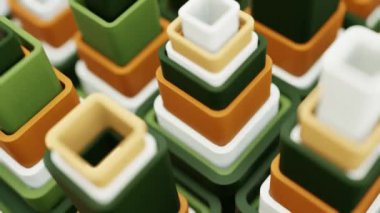 3d canlandırma arkaplanı. Soyut animasyon tatmin edici. Kusursuz döngülü video. 3d küp canlandırıldı, büyüleyici bir arkaplan oluşturuluyor. 