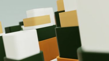 3d canlandırma arkaplanı. Soyut animasyon tatmin edici. Kusursuz döngülü video. 3d küp canlandırıldı, büyüleyici bir arkaplan oluşturuluyor. 