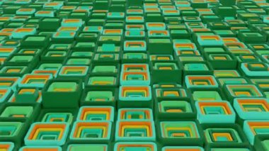 3d canlandırma arkaplanı. Soyut animasyon tatmin edici. Kusursuz döngülü video. 3d küp canlandırıldı, büyüleyici bir arkaplan oluşturuluyor. 