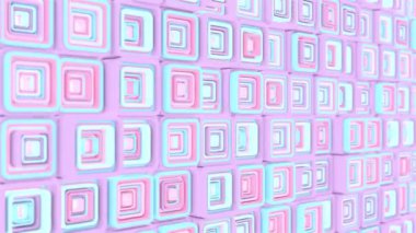 3d canlandırma arkaplanı. Soyut animasyon tatmin edici. Kusursuz döngülü video. 3d küp canlandırıldı, büyüleyici bir arkaplan oluşturuluyor. 