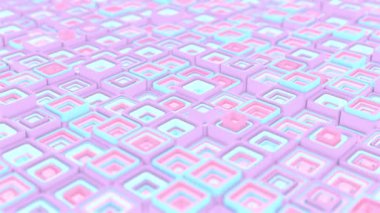 3d canlandırma arkaplanı. Soyut animasyon tatmin edici. Kusursuz döngülü video. 3d küp canlandırıldı, büyüleyici bir arkaplan oluşturuluyor. 