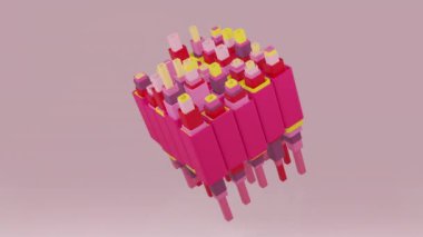 3d canlandırma arkaplanı. Soyut animasyon tatmin edici. Kusursuz döngülü video. 3d küp canlandırıldı, büyüleyici bir arkaplan oluşturuluyor. 