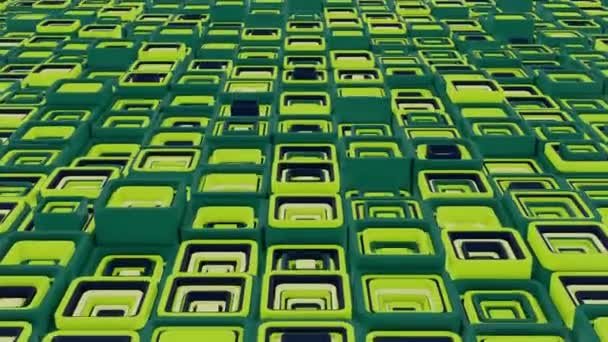 Барвисті Геометричні Кубики Форми Рухаються Безшовне Відео Кубики Анімовані Руху — стокове відео