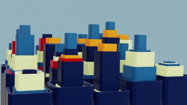 Renderanimation Hintergrund Befriedigende Abstrakte Animation Nahtlose Loopings Würfel Animiert Hypnotisierender — Stockvideo