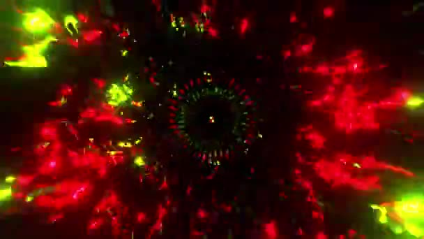 Animation Render Epic Abstract Psychedelic Colorful Futuristic Spiral Tunnel Motion — Stock Video