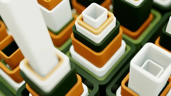 Renkli 3 boyutlu geometrik küplerin 8K sanat eseri. 3D, kusursuz görüntü oluşturur. Küpler büyüleyici bir arka plan oluşturuyor. Canlı renkler ve pürüzsüz animasyon 3 boyutlu sanat