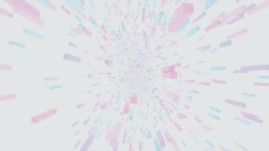 Döngülü uçan kare kutular, güzel renkler, 4K çözünürlük