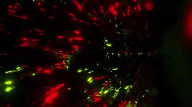 Destansı soyut ve psikedelik renkli fütüristik spiral tünel hareket döngüsünün 3D canlandırması, 4K çözünürlük