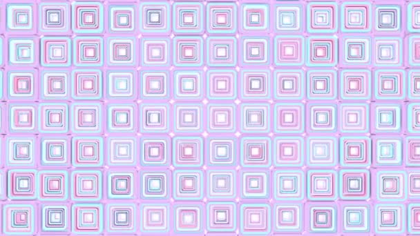 Abstraktní Pozadí Uspokojující Abstraktní Animace Pohybové Geometrické Kostky Bezešvé Smyčkové — Stock video