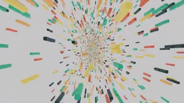 Cajas Cuadradas Volando Bucle Hermosos Colores Resolución — Vídeo de stock