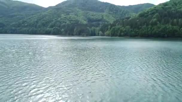 山湖の上飛行 ストック動画