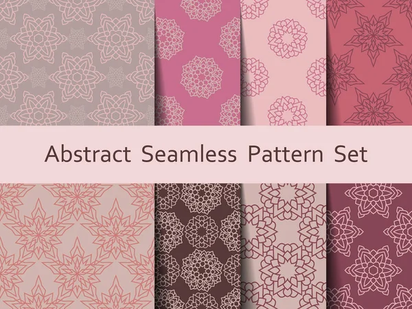 Soyut seamless modeli küme. Güzel süs vektör grafik illüstrasyon