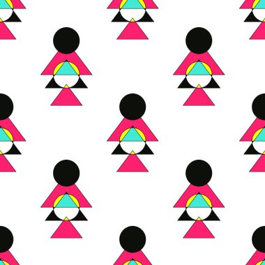 Renkli modern Dikişsiz desen arka plan. Hoş ve güzel vektör grafic çizim