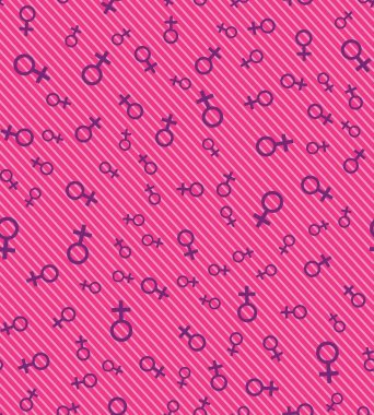 Sorunsuz pembe feminist desen arka plan. Venüs ayna. Hoş ve güzel vektör grapgic çizim