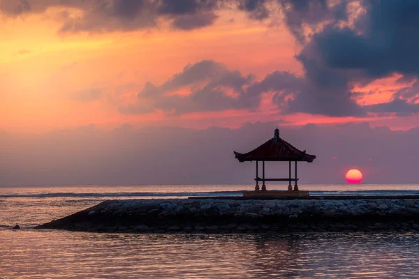 Vista Mattutina Dalla Spiaggia Bali Indonesia — Foto Stock