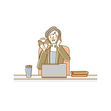 Kadın fiziksel durumu (menopoz bozukluğu): iş sırasında sıcak basması, yüzünden terleme